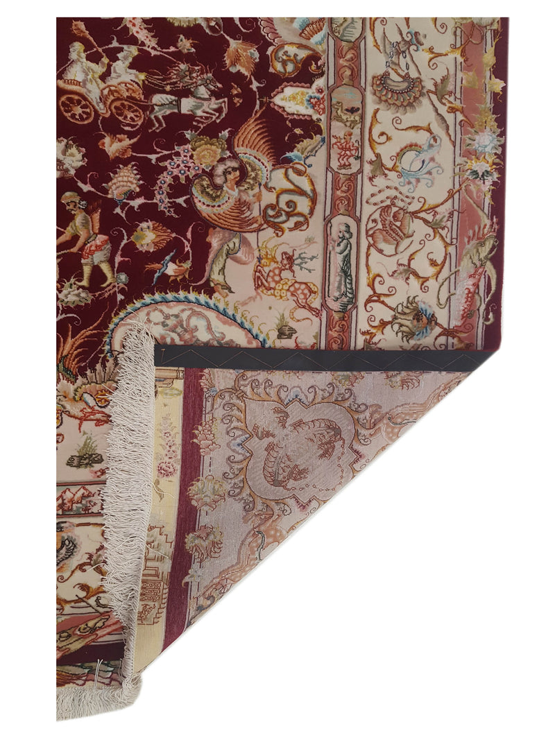 Pacific Tabriz 66518 Brown Ivory Traditional Hand Knotted Rug