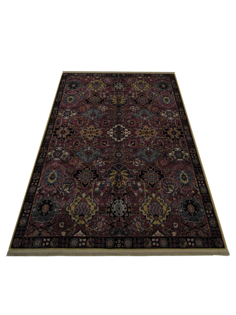 Pacific Kerman 66745 Pink Multi Traditional Hand Knotted Rug
