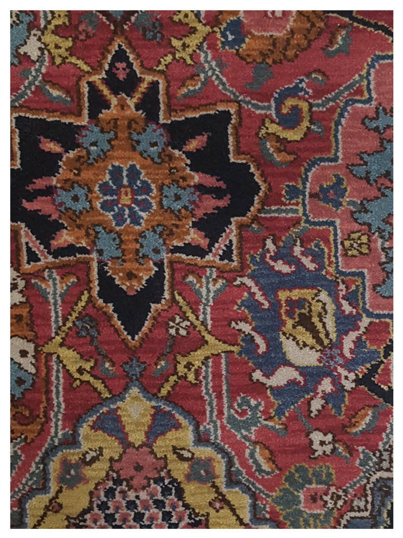 Pacific Kerman 66745 Pink Multi Traditional Hand Knotted Rug