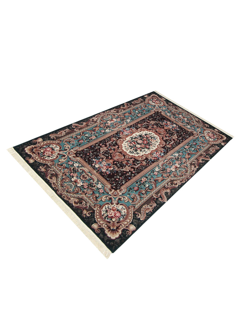 Pacific Aubusson 66749 Burgundy Green Tapestry Hand Knotted Rug