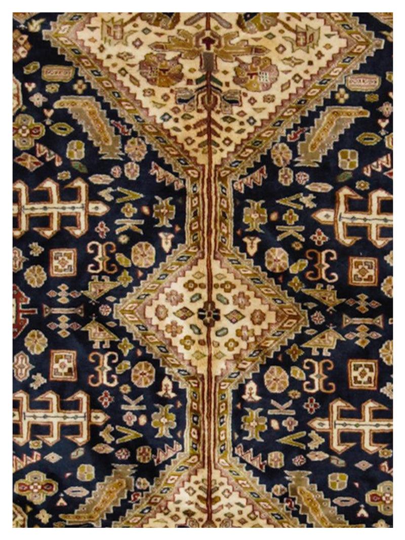 Pacific Kazak 66770 Navy Ivory Traditional Hand Knotted Rug