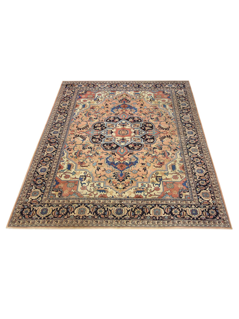 Pacific Heriz Rm 66774 Peach Black Traditional Hand Knotted Rug