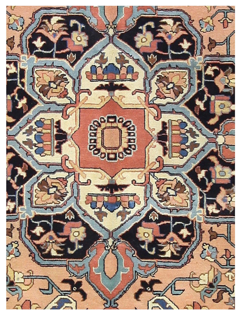 Pacific Heriz Rm 66774 Peach Black Traditional Hand Knotted Rug