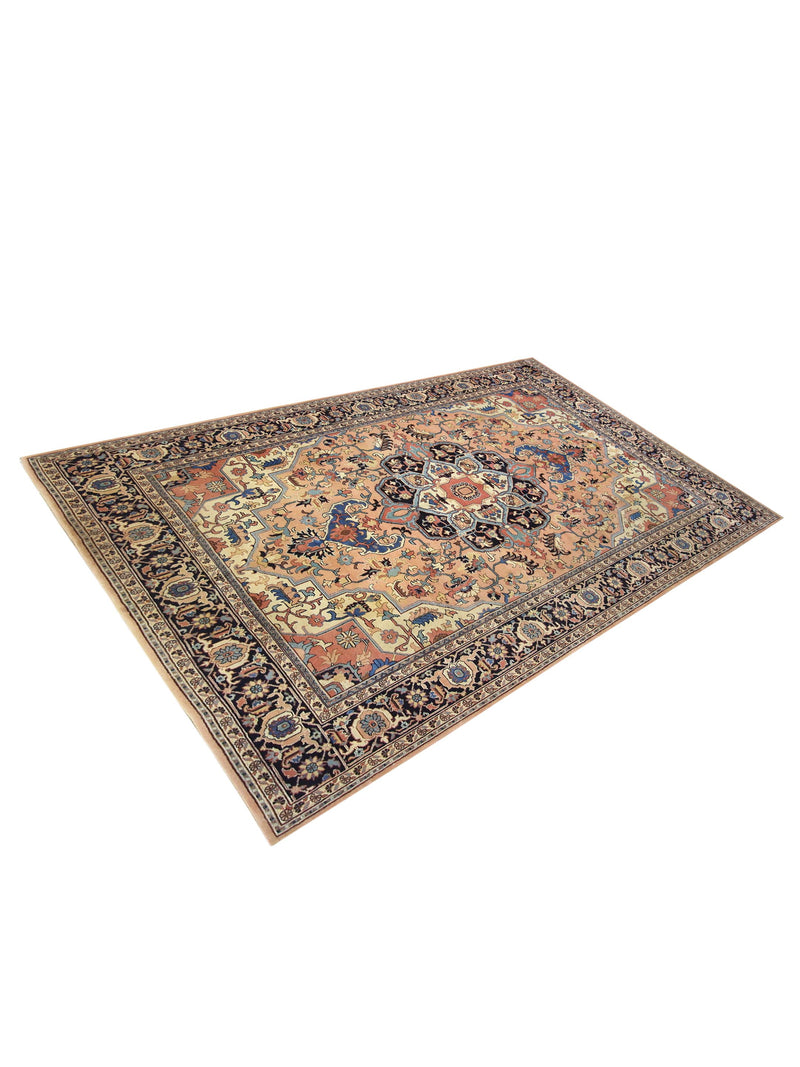 Pacific Heriz Rm 66774 Peach Black Traditional Hand Knotted Rug