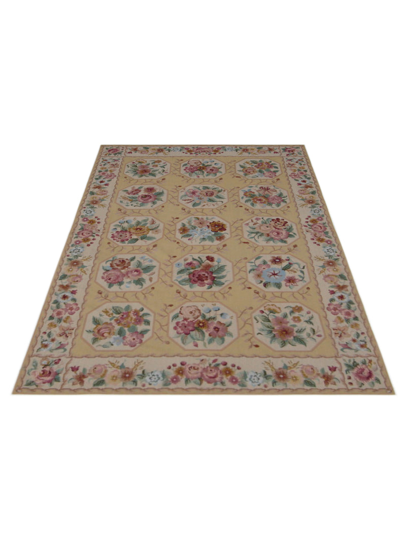 Pacific Needle Point 66776 Beige Multi Tapestry Needle Point Rug