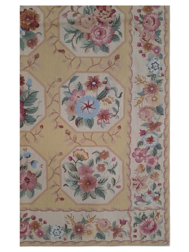 Pacific Needle Point 66776 Beige Multi Tapestry Needle Point Rug
