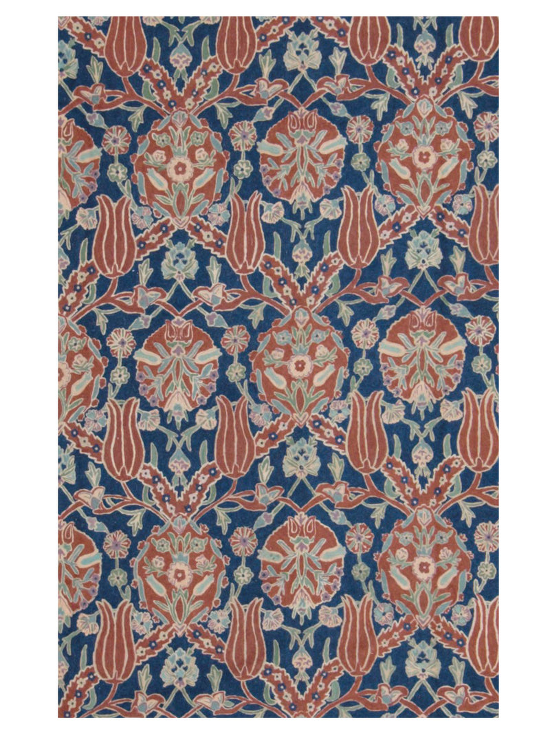 Aira Chainstich 66778 Navy Navy Kilim Flatweave Rug