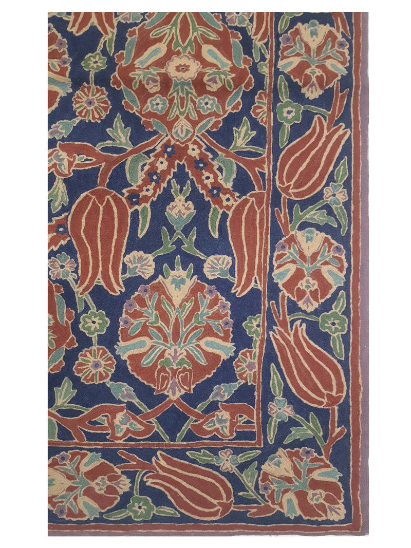 Aira Chainstich 66785 Navy Multi Kilim Flatweave Rug