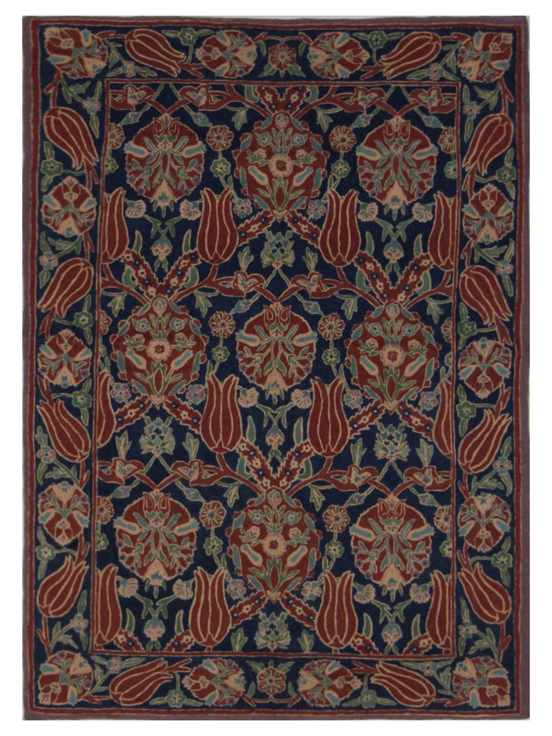Aira Chainstich Navy Multi Kilim