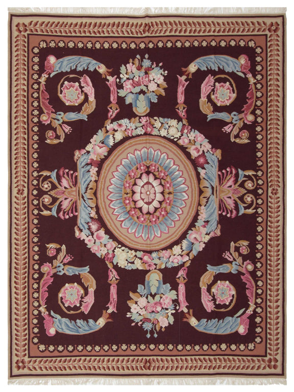 Aura Kilim  Burgundy Multi Kilim