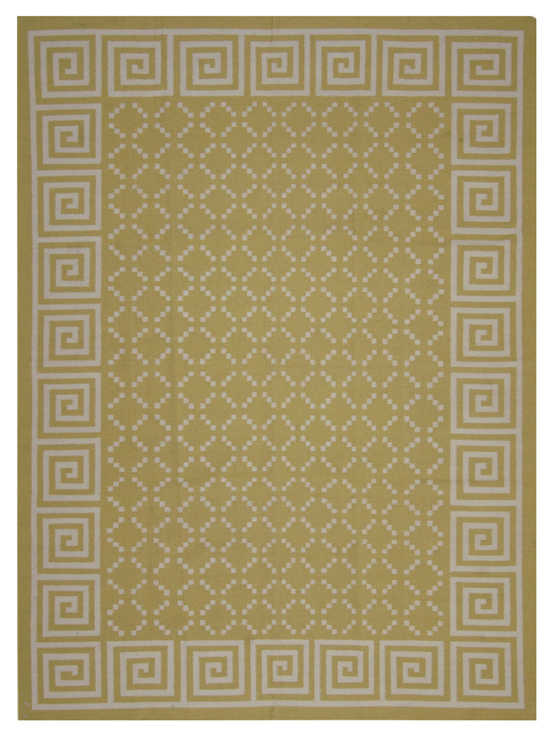 Pacific Dhurrie Lime Ivory Kilim