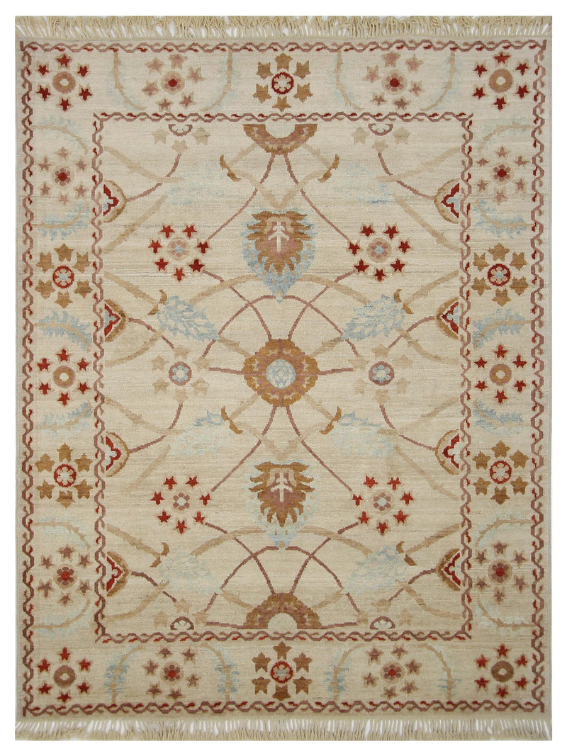 Pacific Ushak Beige Orange Transitional