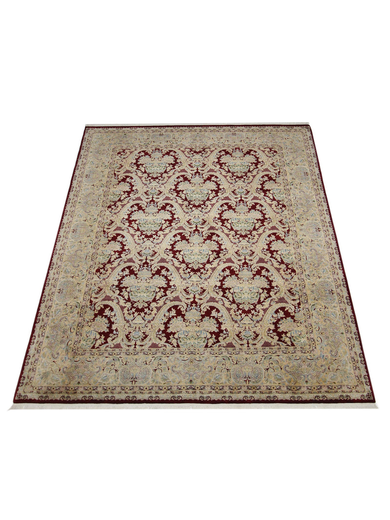 Pacific Classic 66894 Burgundy Gold Traditional Hand Knotted Rug