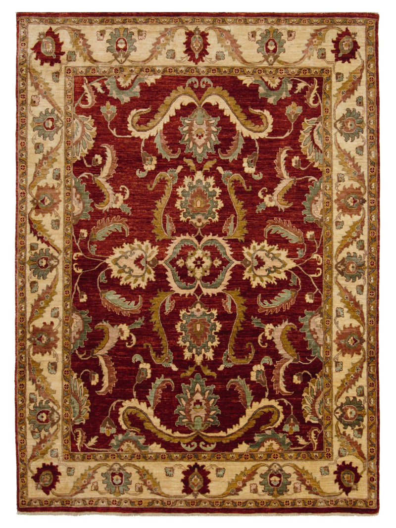Pacific Peshawar Burgundy Ivory Traditional