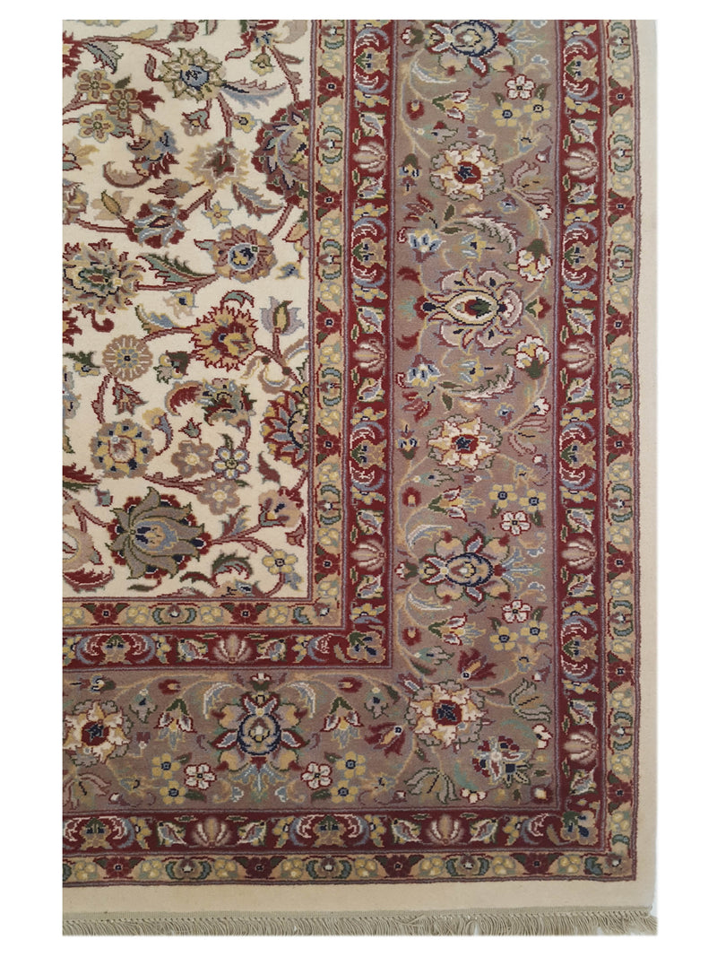 Pacific Classic 66900 Ivory Red Traditional Hand Knotted Rug