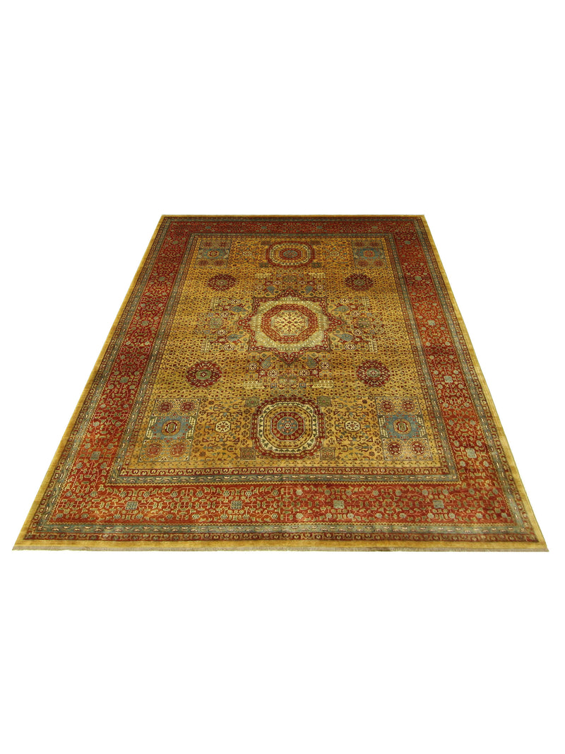 Pacific Mamluk 66903 Dk.Gold Dk.Gold Traditional Hand Knotted Rug