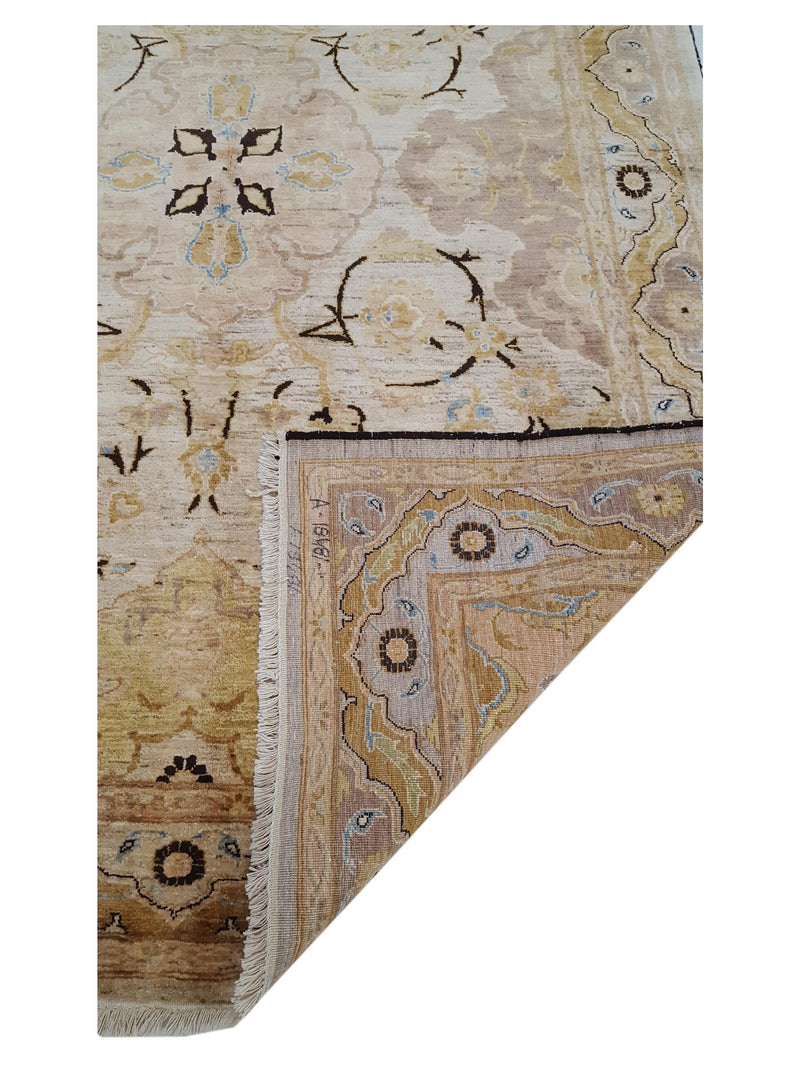 Pacific Ziegler 66913 Gold Beige Traditional Hand Knotted Rug