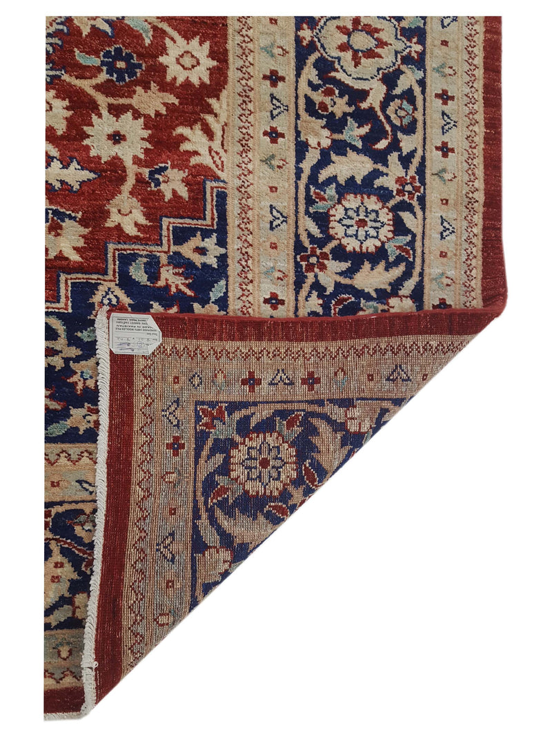 Pacific Heriz-Pk 66937 Red Navy Traditional Hand Knotted Rug