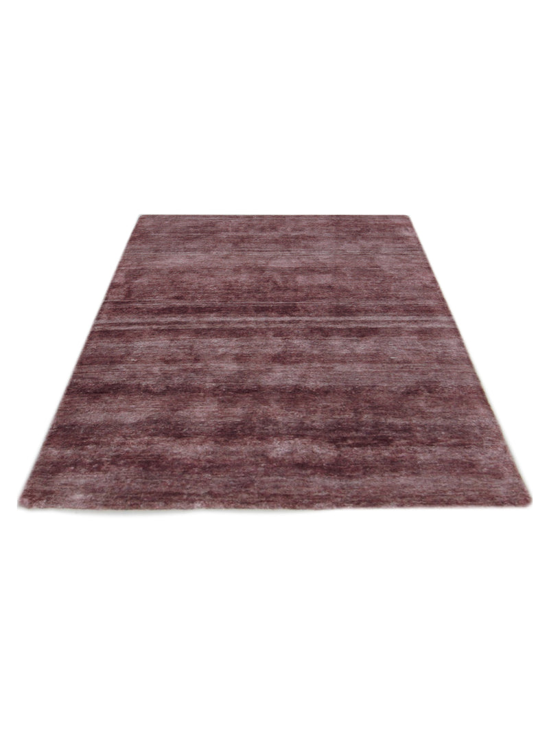 Pacific Sari Silk 66939 Purple Purple Modern Hand Knotted Rug