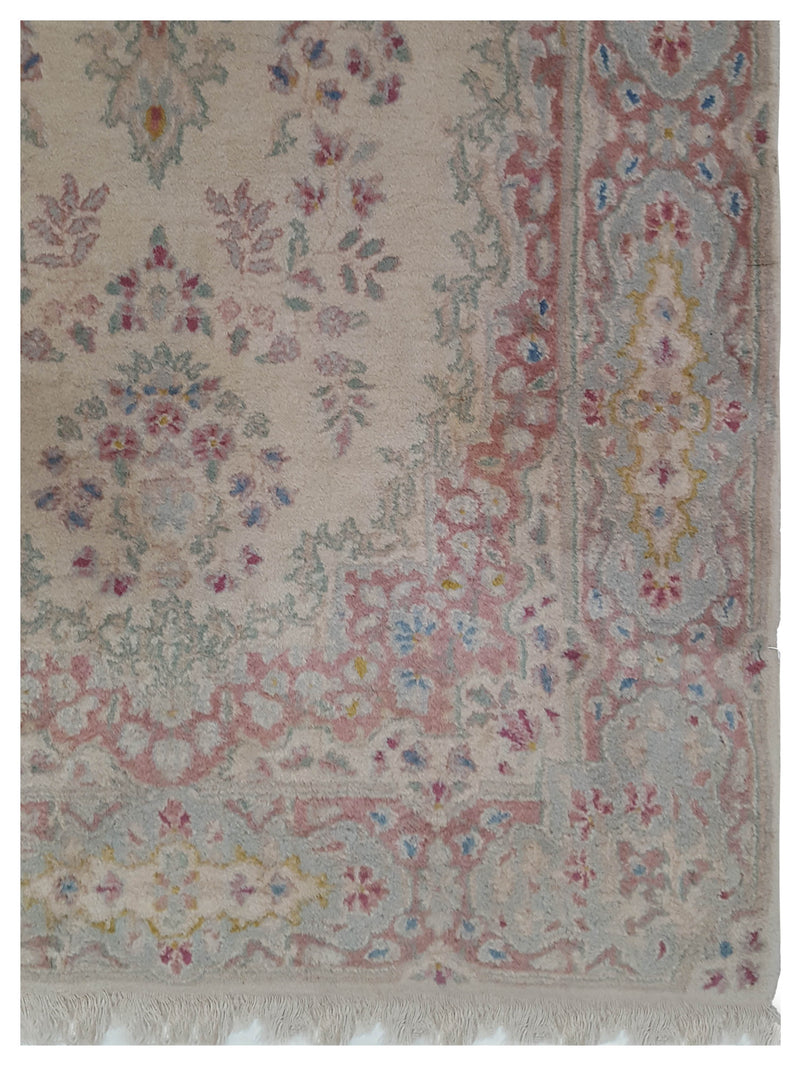 Pacific Kerman 67181 Ivory Ivory Traditional Hand Knotted Rug