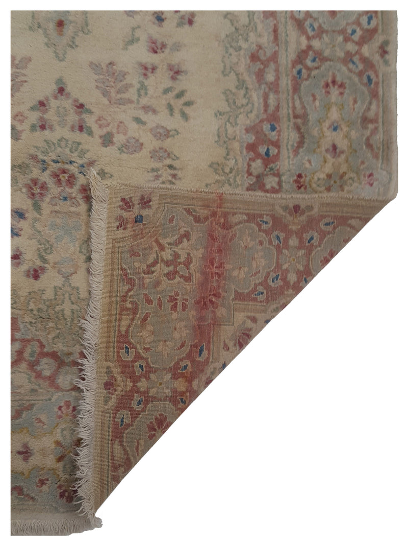 Pacific Kerman 67181 Ivory Ivory Traditional Hand Knotted Rug