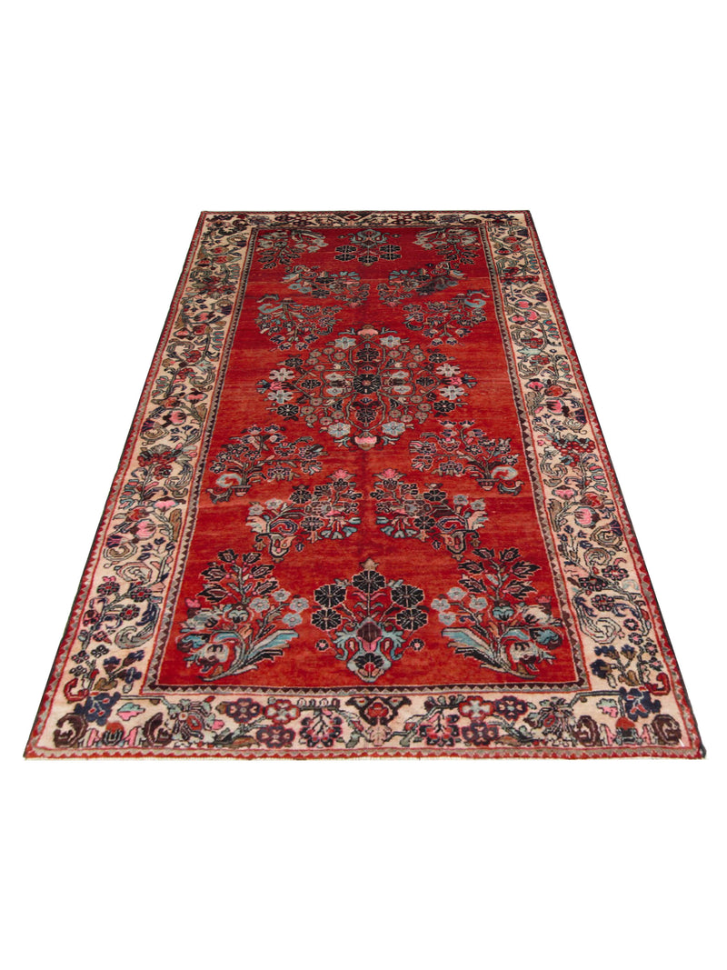 Pacific Bakhtiyari 67184 Red Ivory Traditional Hand Knotted Rug