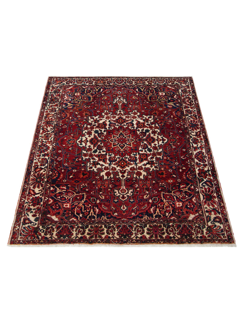 Pacific Bakhtiyari 67191 Red Ivory Traditional Hand Knotted Rug