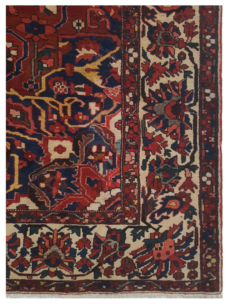 Pacific Bakhtiyari 67191 Red Ivory Traditional Hand Knotted Rug