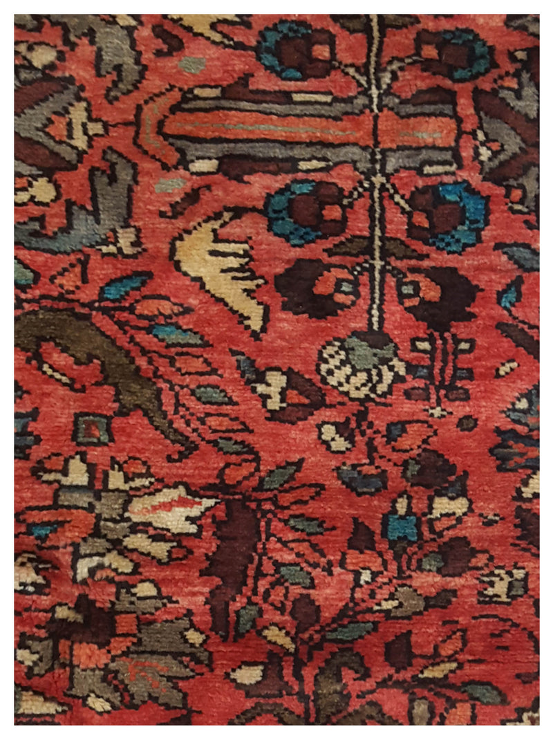 Pacific Hamadan 67192 Rust Beige Traditional Hand Knotted Rug
