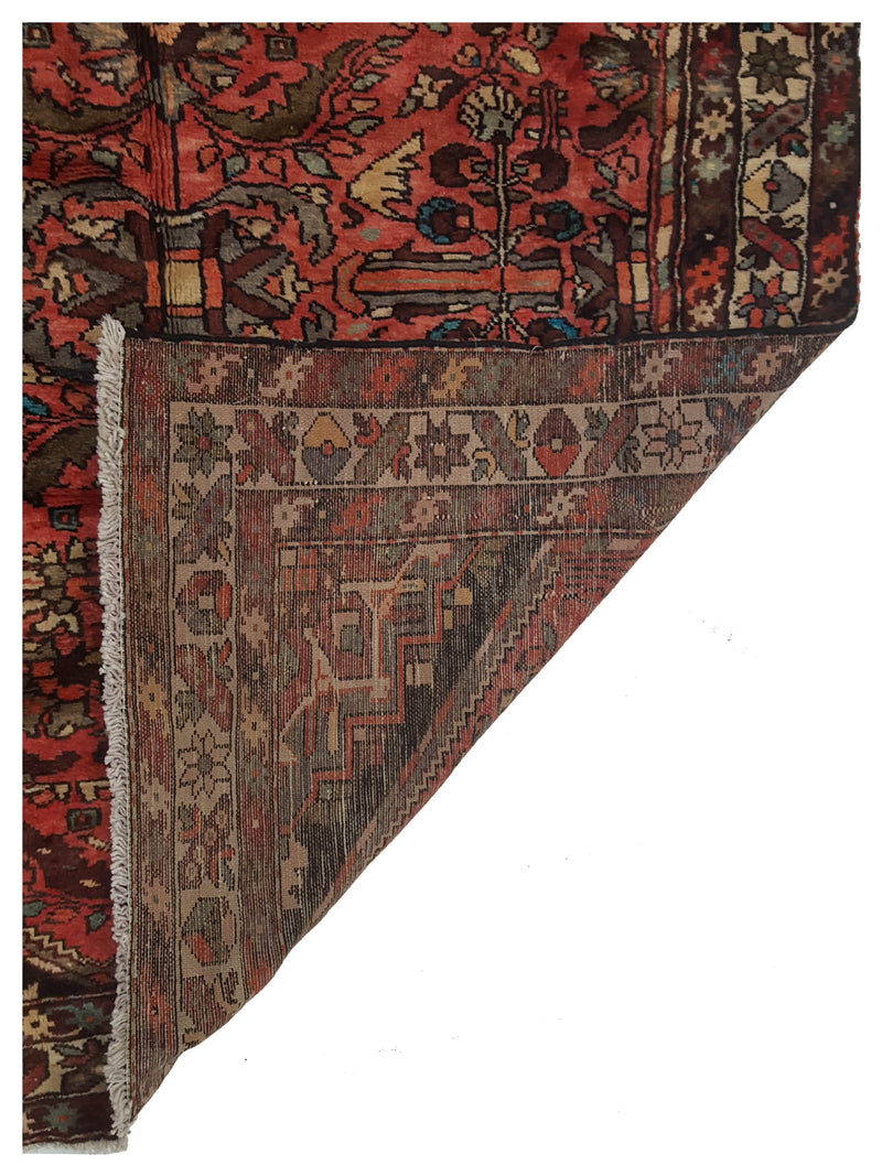 Pacific Hamadan 67192 Rust Beige Traditional Hand Knotted Rug