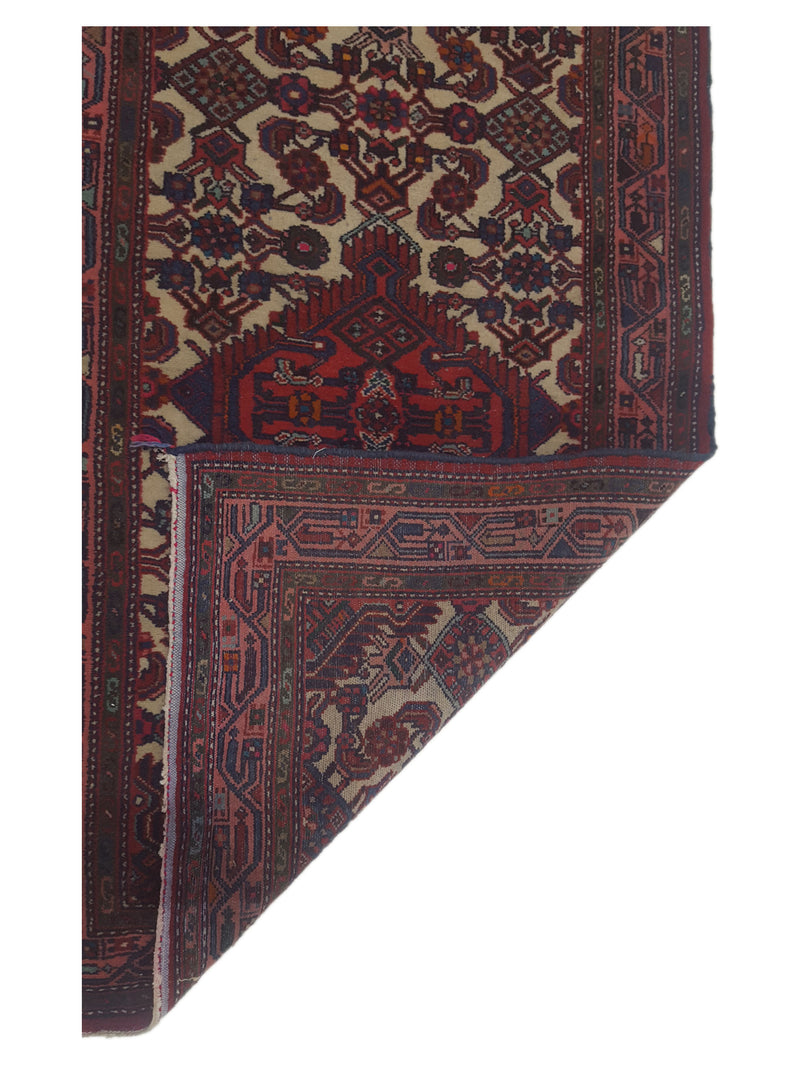 Pacific Hamadan 67214 Red Navy Traditional Hand Knotted Rug