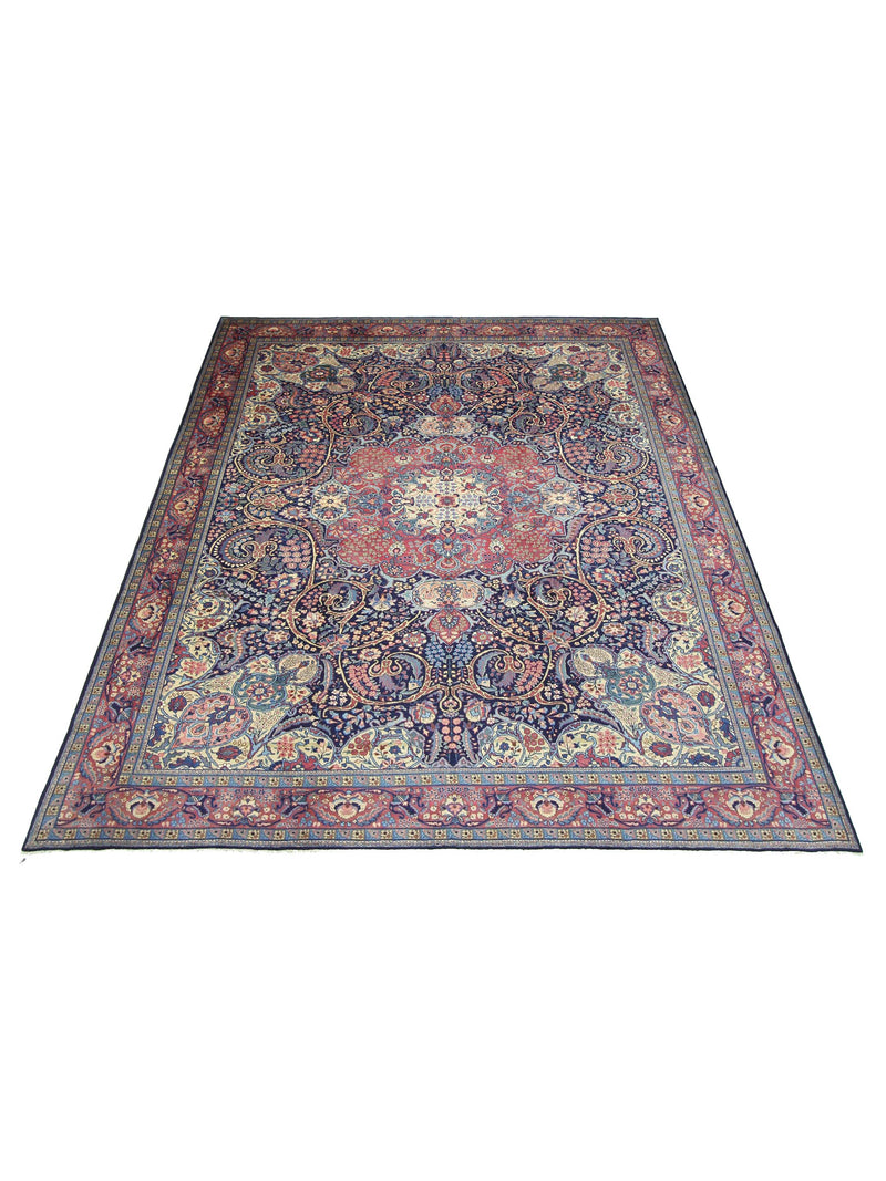 Pacific Khoy 67221 Red Navy Traditional Hand Knotted Rug