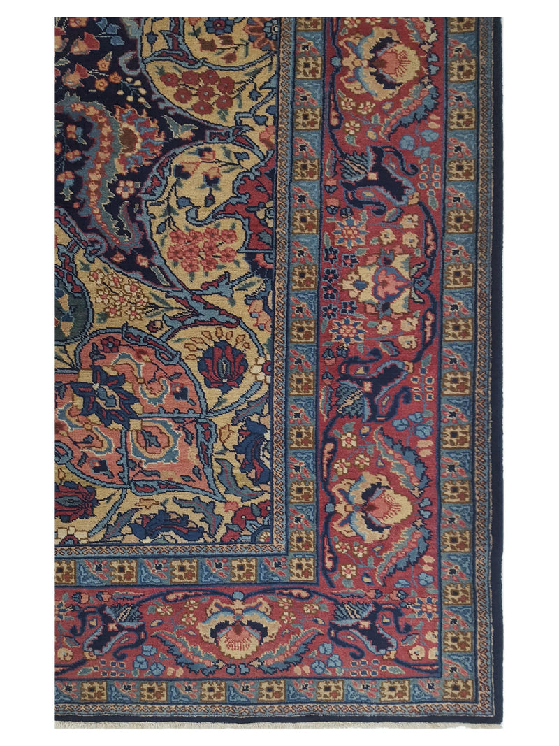 Pacific Khoy 67221 Red Navy Traditional Hand Knotted Rug