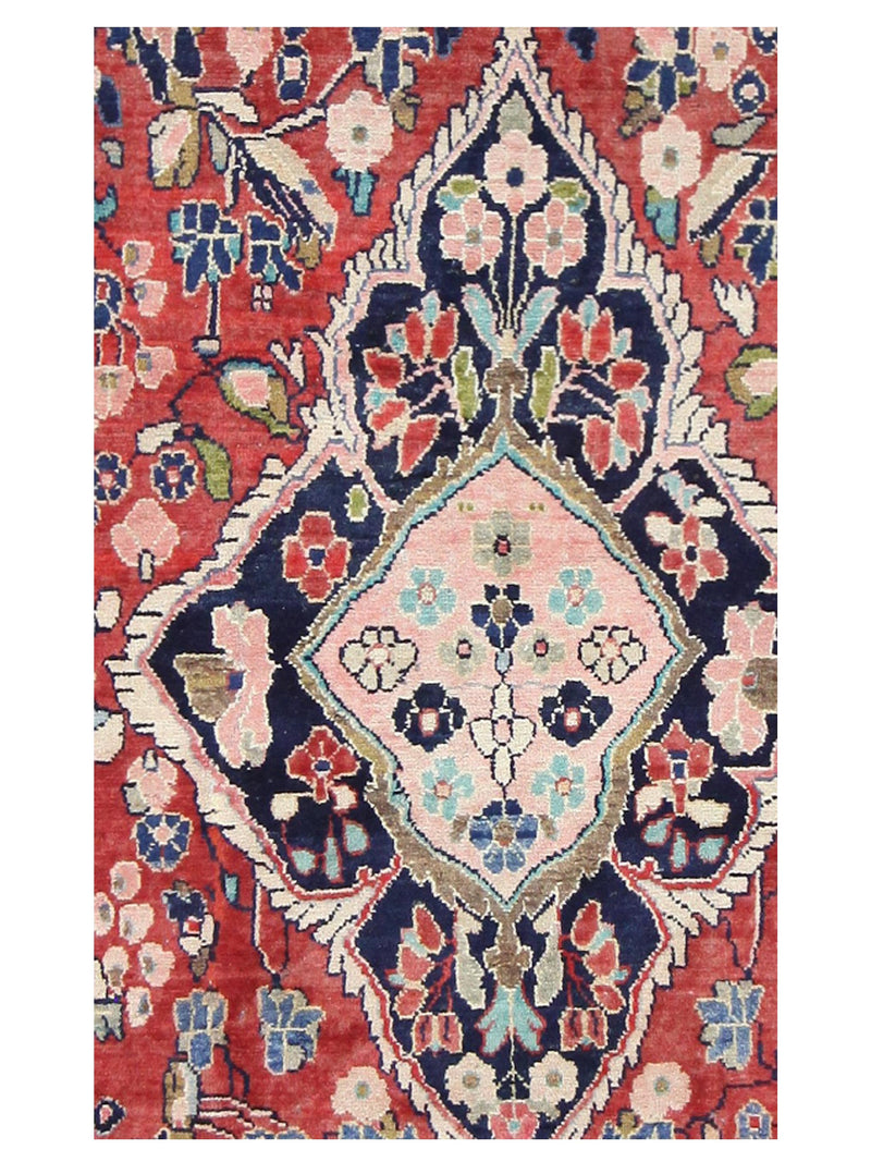 Pacific Mahal 67228 Red Navy Traditional Hand Knotted Rug