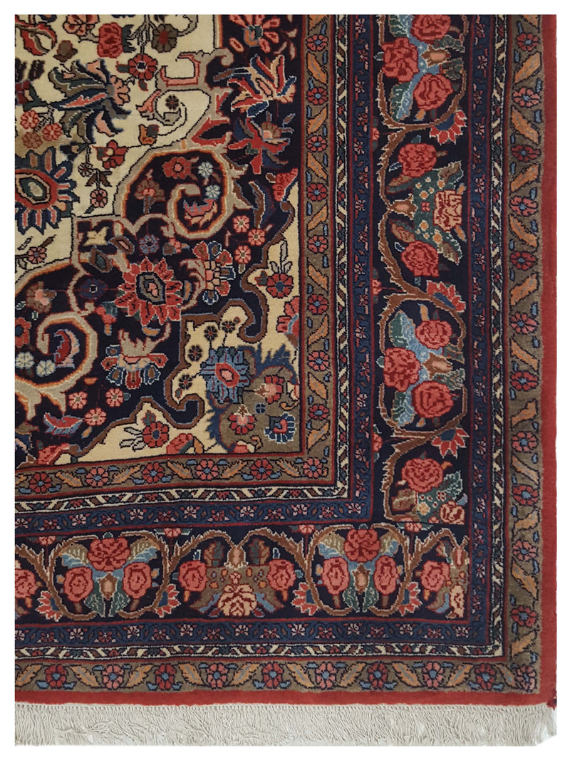 Pacific Bijar 67231 Red Ivory Traditional Hand Knotted Rug