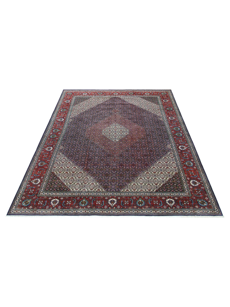 Pacific Tabriz 67238 Navy Ivory Traditional Hand Knotted Rug