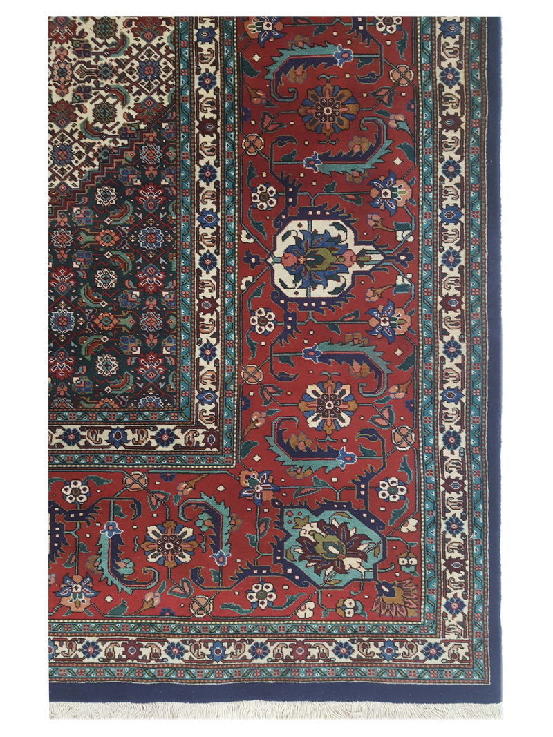 Pacific Tabriz 67238 Navy Ivory Traditional Hand Knotted Rug