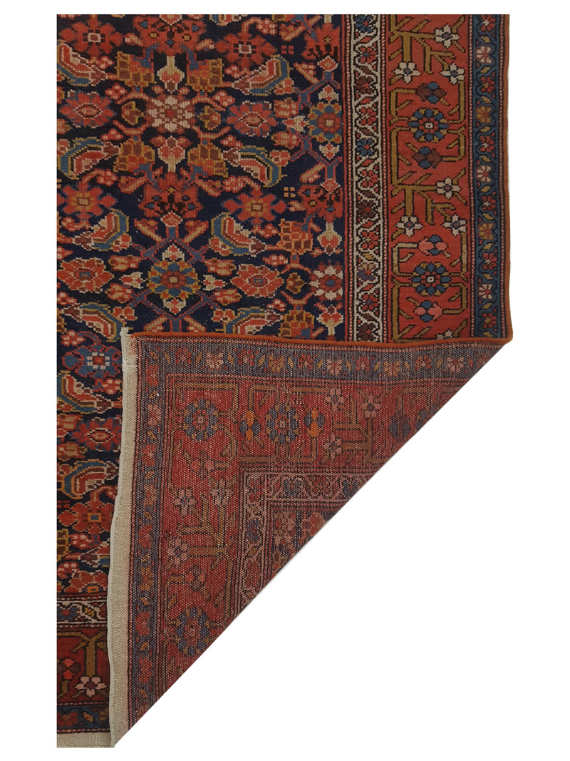 Pacific Zanjan 67255 Navy Rust Traditional Hand Knotted Rug
