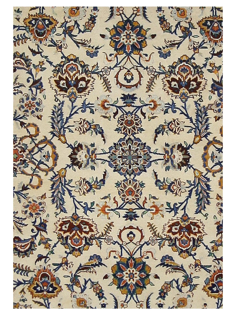 Pacific Kashan 67261 Beige Ivory Traditional Hand Knotted Rug