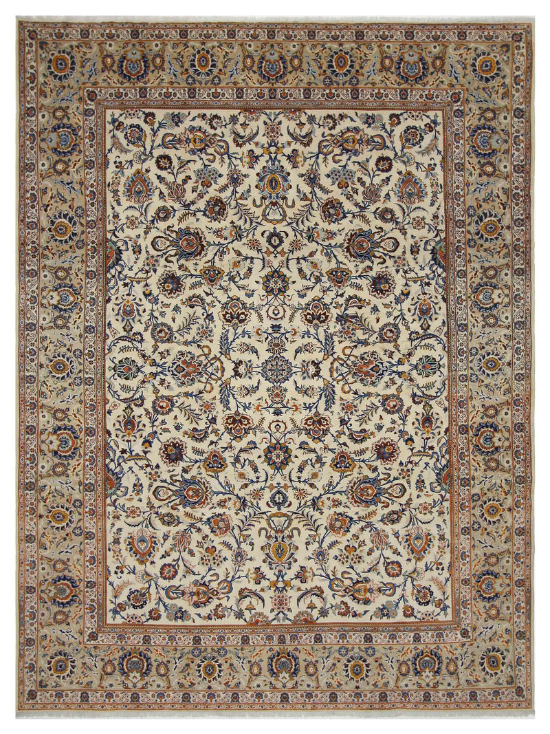 Pacific Kashan Beige Ivory Traditional
