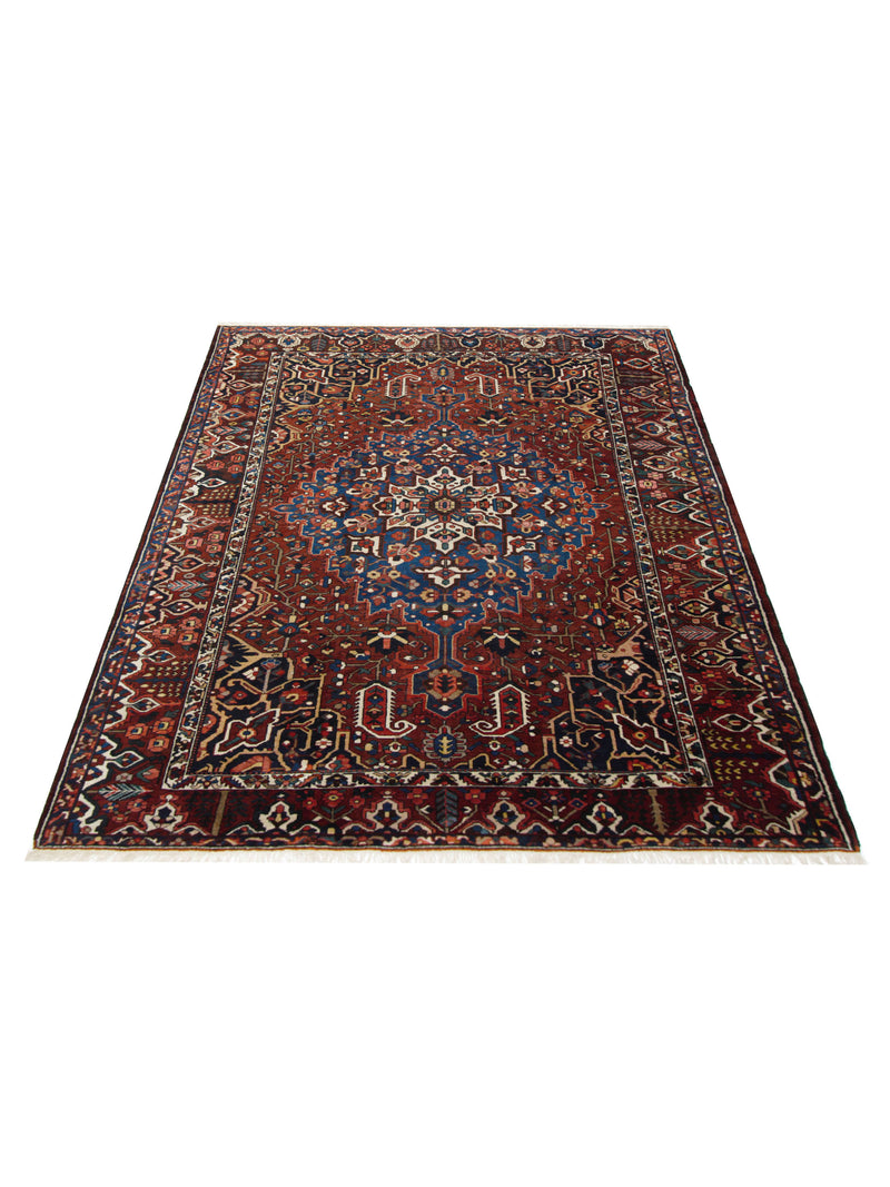 Pacific Bakhtiyari 67265 Red Blue Traditional Hand Knotted Rug