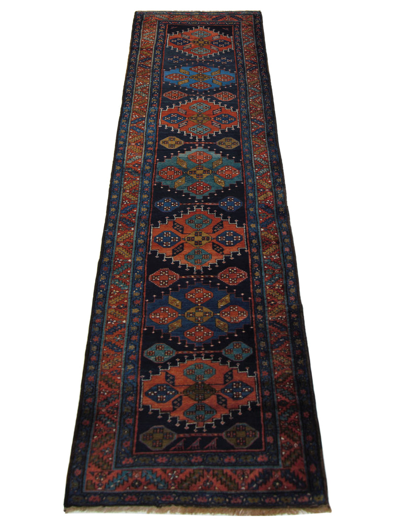 Pacific Azerbaijan 67270 Navy Rust Traditional Hand Knotted Rug