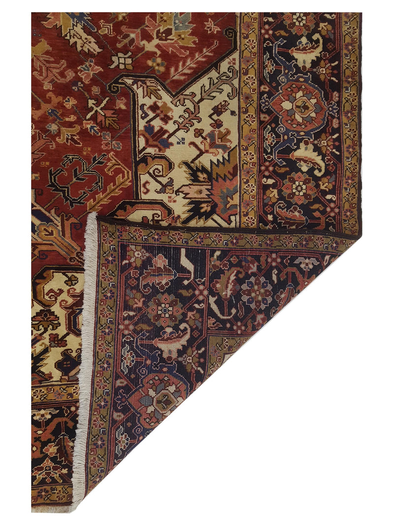 Pacific Heriz 67271 Navy Red Traditional Hand Knotted Rug