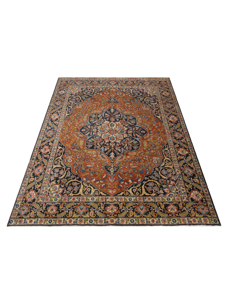 Pacific Khoy 67273 Red Navy Traditional Hand Knotted Rug