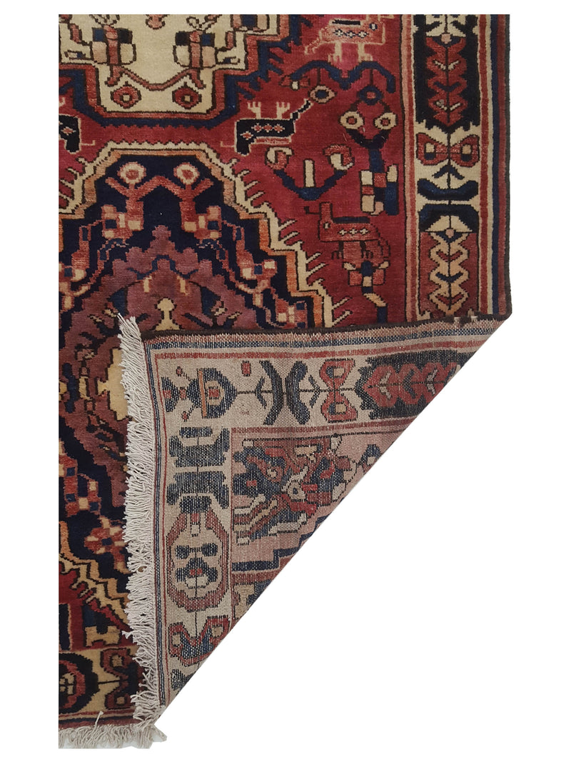 Pacific Bakhtiyari 67278 Red Navy Traditional Hand Knotted Rug