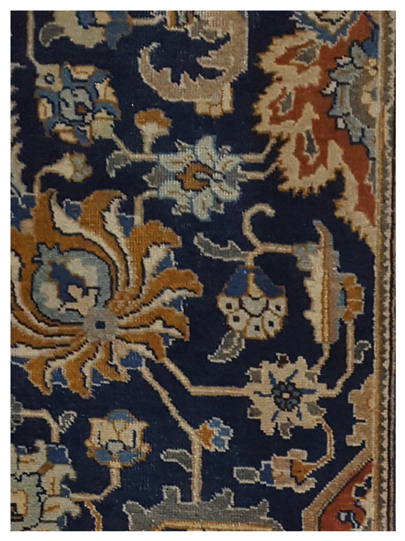Pacific Khoy 67286 Navy Rust Traditional Hand Knotted Rug