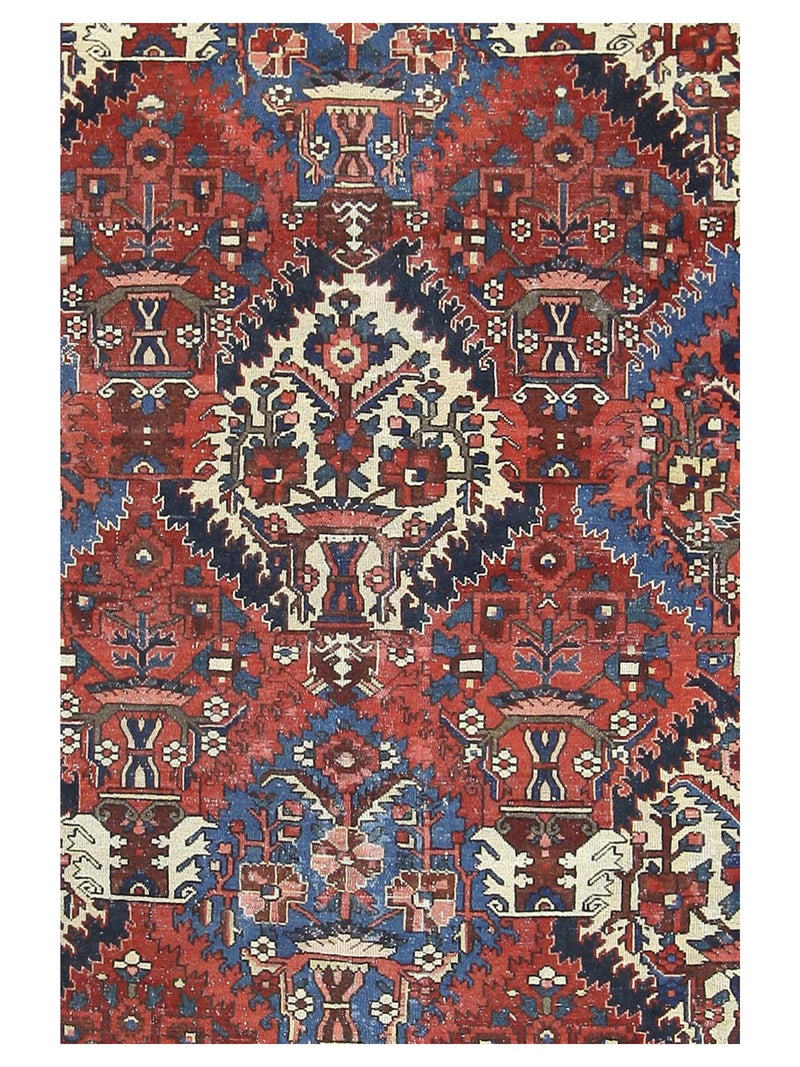 Pacific Bakhtiyari 67306 Red Blue Traditional Hand Knotted Rug