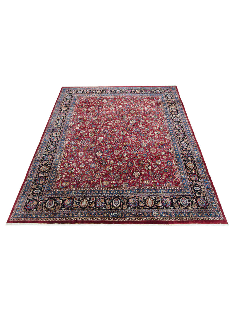 Pacific Mashad 67320 Burgundy Indigo Traditional Semi Antique Rug