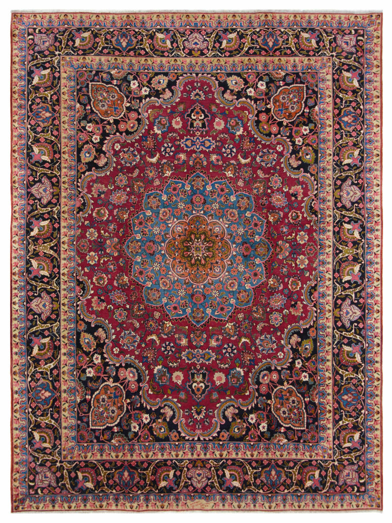 Pacific Mashad Burgundy Black Traditional