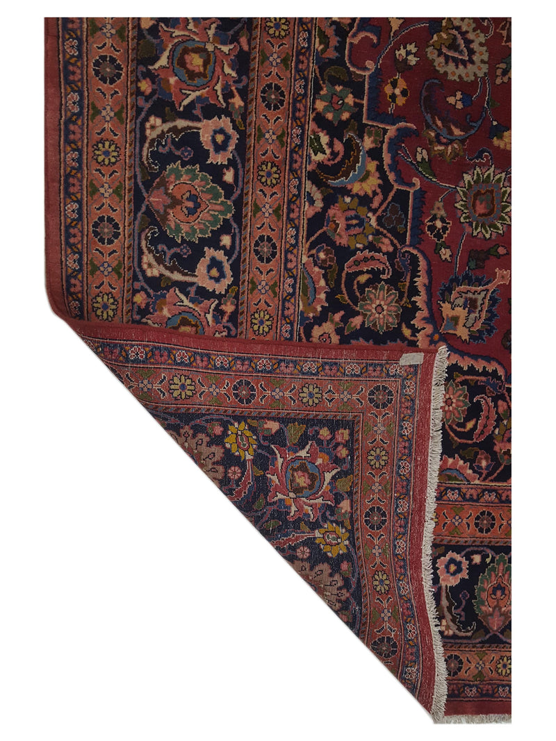 Pacific Mashad 67328 Navy Coral Traditional Semi Antique Rug